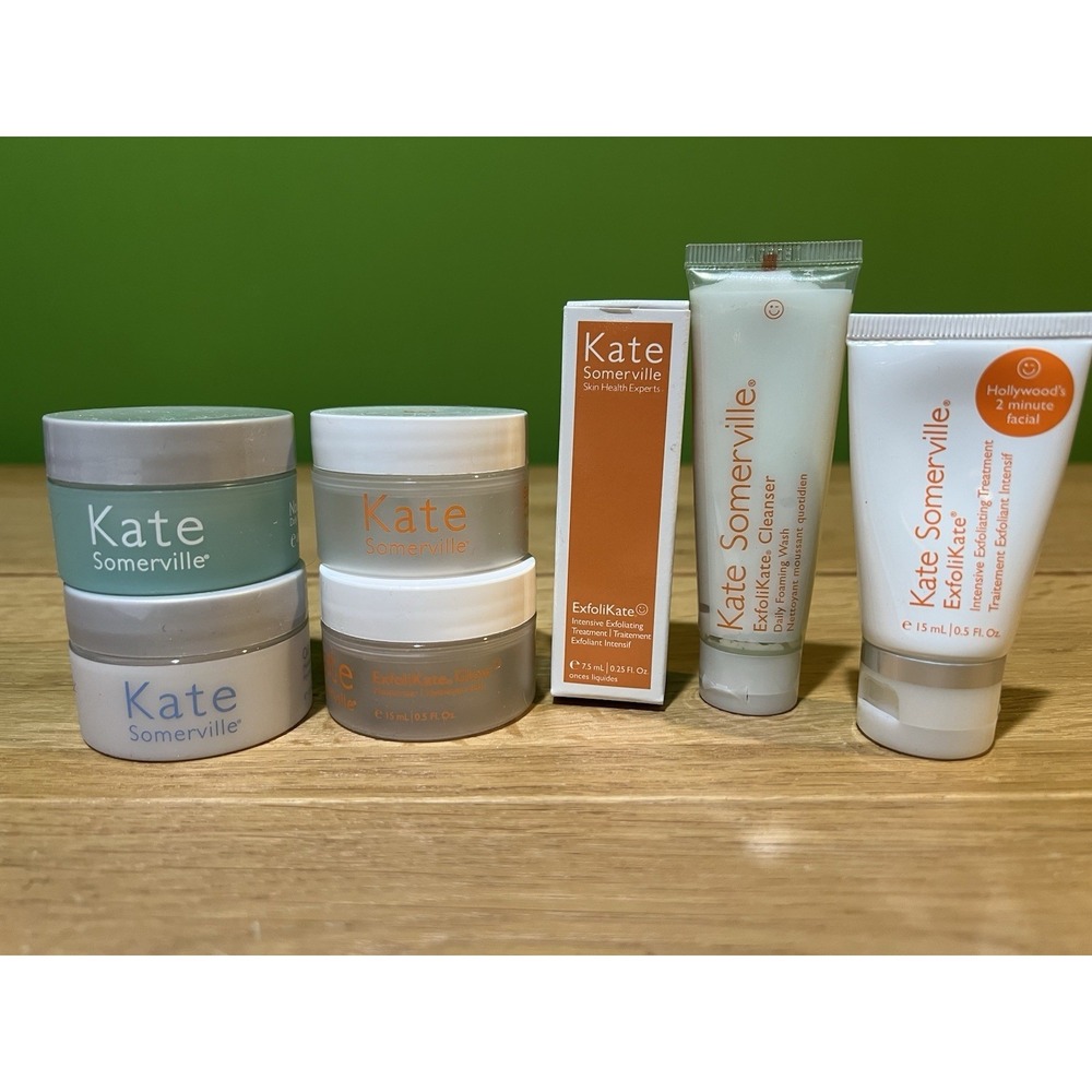 Kate Somerville Exfolikate Moisturizer Cleanser Sample/Travel‎ Size Lot of 7